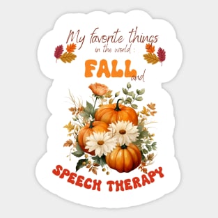 Speech Therapy Fall, Speech pathologist, SLP, SLPA, Speech language pathology Sticker